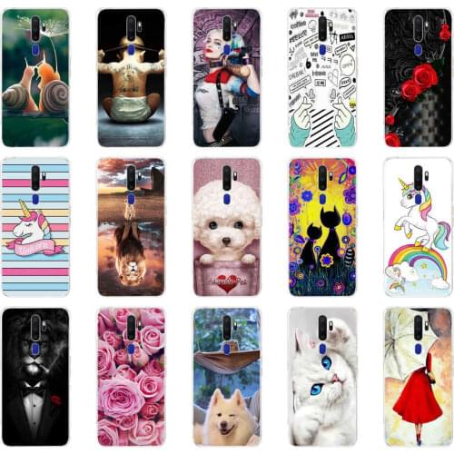 Case For Oppo A9 A5 2020 Case Soft TPU Phone Back cover For OPPOA9 OPPOA5 A 9 Coque A 5 Silicon Protective Funda 6.5" cute dog