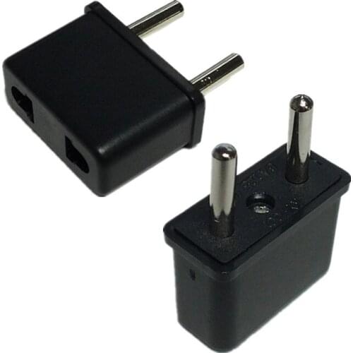 100pcs Best Price Hot Sale High Quality Universal USA US To EU Europe EURO Travel Charger Power Adapter Converter Wall Home Plug