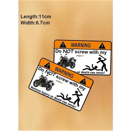 KODASKIN Motorcycle Cheap 2D Creative Warning Sticker Decal for FZ8 FAZER GSXR 600 650 750