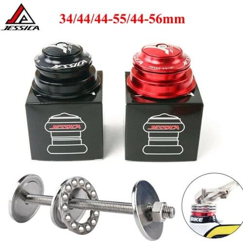 MTB Bike Headset Aluminum Alloy 34-34/44-44mm 44-55/44-56mm Bearing Headset Bicycle Bearings Bowl Set Tapered Head Tube Bowl Set