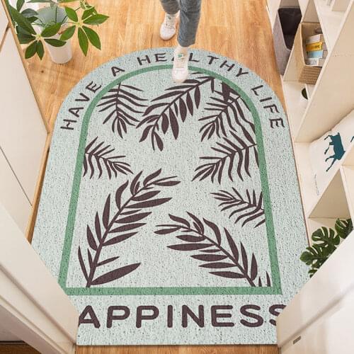 Kitchen Mat Bathroom Mat PVC Silk Loop Mats Carpet Non-slip Washable Custom Door Mat Carpet PVC Home Hallway Entrance Door Mat