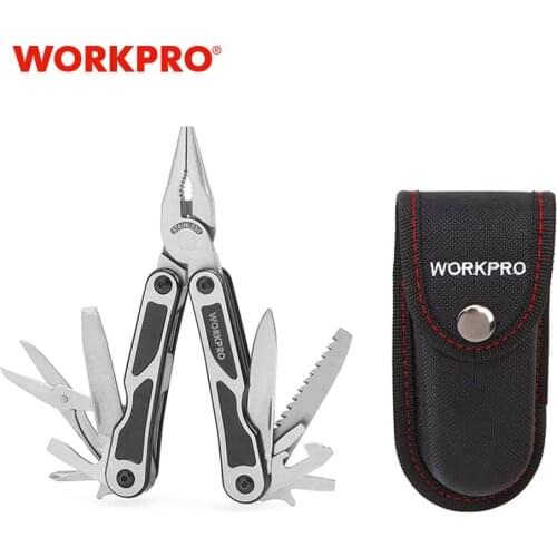 WORKPRO 15 in 1 Multi Plier Stainless Steel Multitool Wire Stripper Crimping tool Knife Cable Cutter