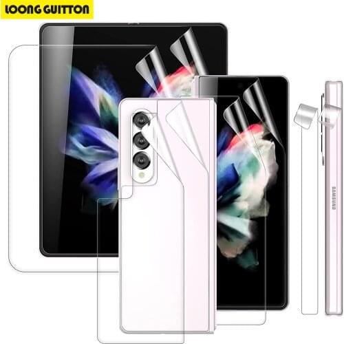 Soft TPU Hydrogel Transparent Screen Clear Film For Samsung Galaxy Z Fold 2 3 5G Front and Back Membrane Full Cover fold 3 Film
