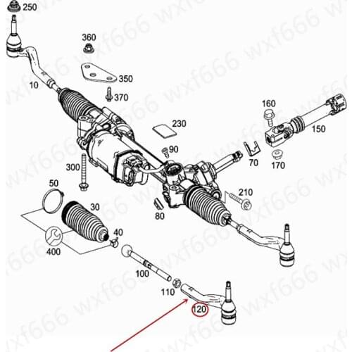 Car Directional ball head Steering tie rod Suitable for S 350mer ce des-be nzS 400 S 560 Tie rod ball head Directional lever