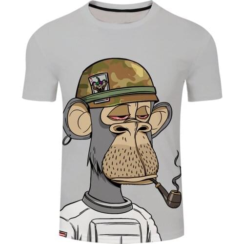 New Curry Avatar Bored Ape Men Women Oversized T-shirt Summer Fashion Casual Kids Boy Girl 3D Novelty Streetwear Hip Hop T Shirt