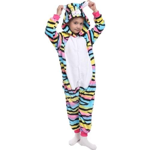 2021 New Winter Boys Hooded Animal Cartoon Pajamas Kids Sleepwear Girls Unicorn Pajamas Funny Cosplay Costume Homewear Sleepwear