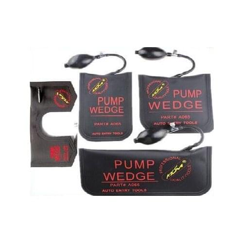 Original Klom PUMP WEDGE LOCKSMITH TOOLS Auto Air Wedge Airbag Lock Pick Set Open Car Door Lock Black S/M/L/U 4pcs/lot