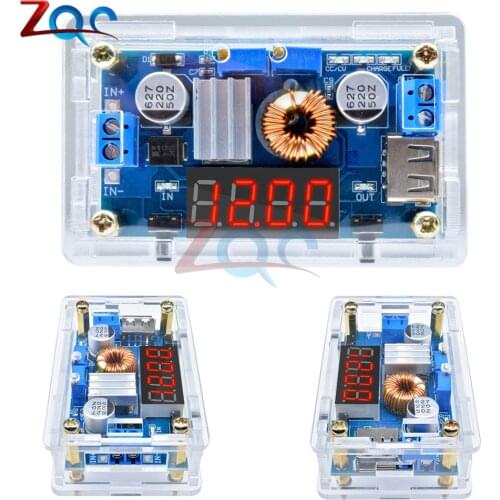 5A Constant Voltage/Current Step Down Module Voltage Current Power Display LED Driver For Lithium battery Charging With Case