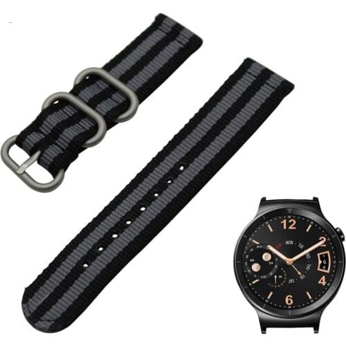 18mm Nylon Watchband for Huawei Watch Asus ZenWatch 2 Womens WI502Q Zulu Band Fabic Strap Wrist Belt Bracelet Black Blue Brown