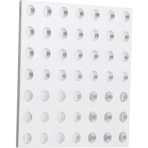 Grid Panel Metal Grid Panel Mesh Grid Plate Sturdy 2.2x2.2in Aluminum 7 X 7 Holes for Building