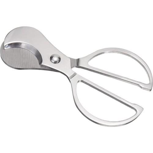 Silver Cigar Cutter Stainless Steel Cigars Scissors Round HeadPocket Gadgets Cutter Knife Supplies