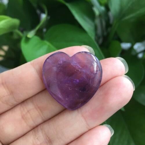 Natural amethyst crystal heart for home decoration healing crystals wedding