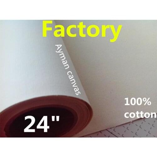 24in matte 100% cotton printing fabric painting inkjet canvas