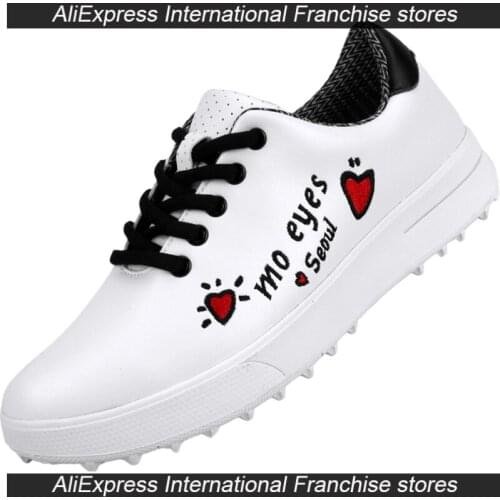 Leisure sport Microfiber Leather Soft Shoes High Quality Children Ultra Light Waterproof Golf Shoes Girls Non-slip Stud Training