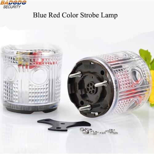 Rain-Proof Optical Controlled Strobe Solar Warning Lamp Safety Signal Emergency Traffic Alarm Light 6 LED 1800mAh