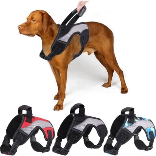 Breathable Durable Dogs Adjustable Harness Walk Out Vests Chest Strap For Pet Small Medium Large Dog Practical Pets Accessories