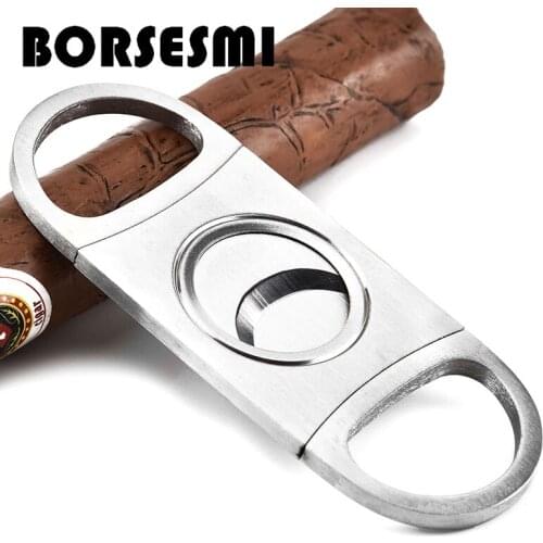 High quality stainless steel cigar scissors 56ring portable travel cigar cutter Mini cigar accessories metal smoking tool