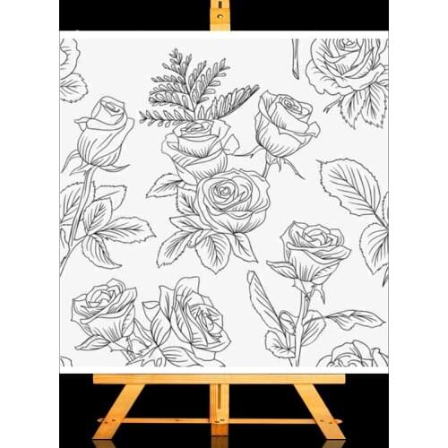 ZhuoAng Bright rose Clear Stamps/Card Making Holiday decorations For scrapbooking Transparent stamps 13*13cm