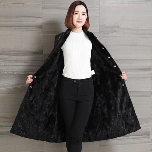 Genuine Leather 100% Sheepskin Coat Female Natural Mink Fur Liner Long Coats Winter Jacket Women Clothes 2020 MY