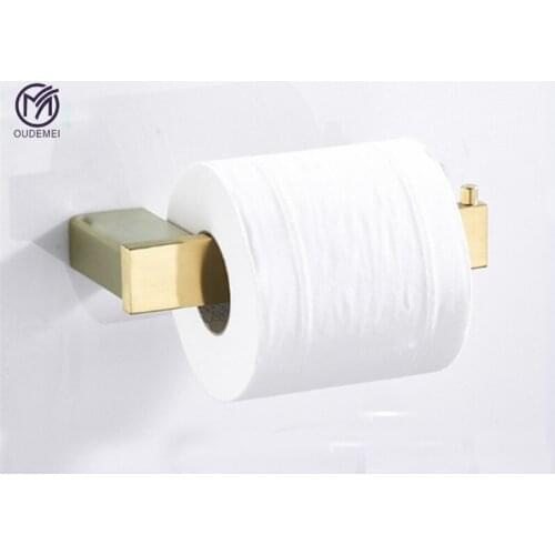Brushed Gold Toilet Paper Holder Stainless Steel Resistant Tissue Paper Rack bathroom accessories set