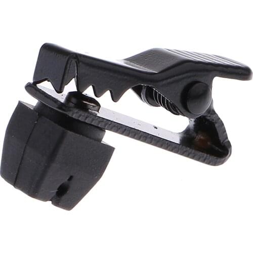 1pc Black Lavalier Microphone Lapel Tie Clothing Clip Small Lapel Mic 5mm