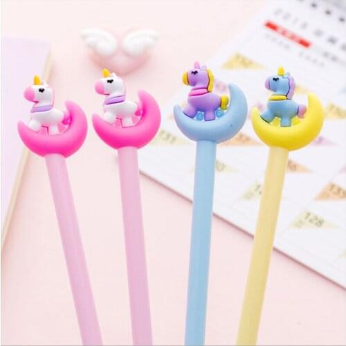 1pcs/lot Japanese Cartoon Dreamy Girl Moon Unicorn Gel Pen best gifts for kids back to school