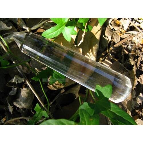 160g ROUND BOTTOM 24 Sided VOGEL Style Clear Natural QUARTZ CRYSTAL POINT Healing