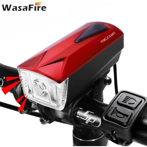 Hot Sale LED Bike Light Front Remote Horn Bicycle Light For Bicycle Cycling Bell Flashlight Waterproof Bicycle lamp Accessories