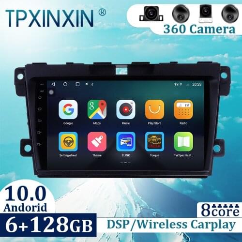 6+128GB For Mazda CX-7 2008-2014 Android 10 Carplay Radio Player Car GPS Navigation Head Unit Car Radio with Screen