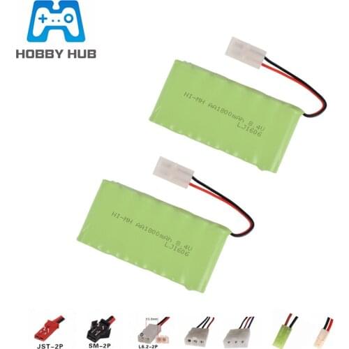 8.4v 1800mAh NI-MH Battery For RC toys Car Boat Tank Truck Trains AA NiMH 8.4v Rechargeable Battery free shipping 2pcs