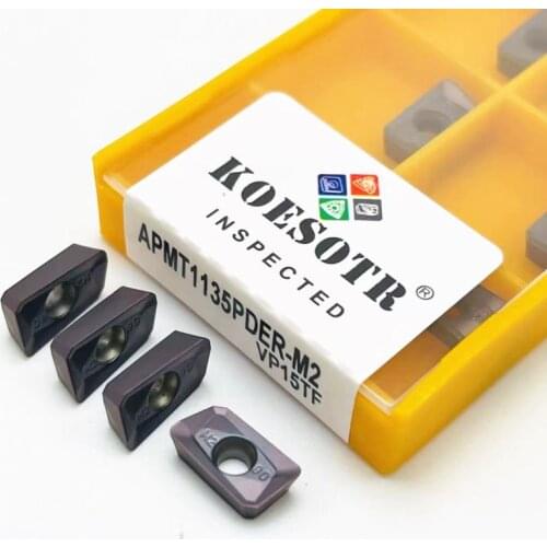 20PCS Carbide insert APMT1135 PDER H2 VP15TF face milling machine internal turning lathe milling CNC tools milling lathe tool