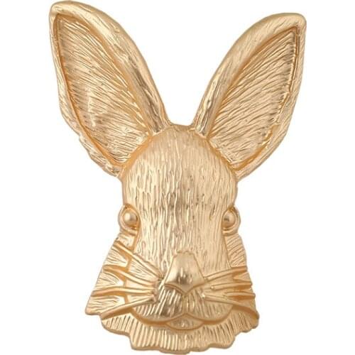 New European and American style Fashion Creative Art Stereo Rabbit Temperament Cute Brooch Female