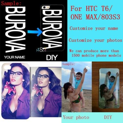 DIY custom design own name Customize printing your photo picture phone case cover for HTC ONE MAX T6