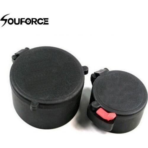 2Pcs/Pair 48mm&42mm Black Plastic Scope Dustproof Cover scope lens covers Rubber Cap for 40mm Lens Rifle Scope