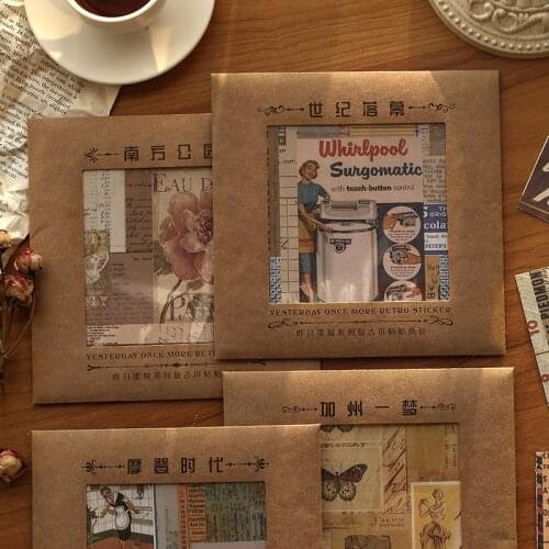 European Poster Newspaper Retro Writable junkJournal Diary Washi Paper background Stickers Scrapbooking Flakes School Supply