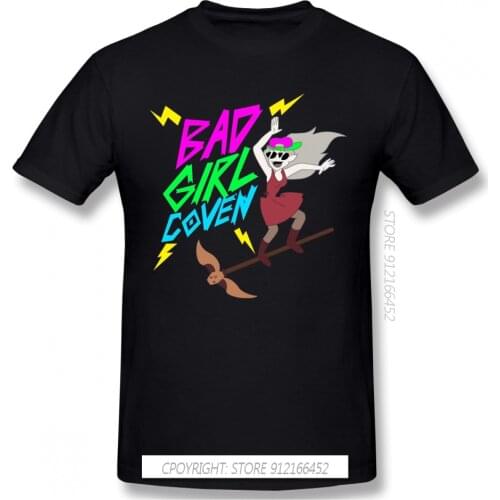 The Owl House Relaxed Fit Print Pure Cotton T-Shirt Owl Cat Animal For Men Fashion Streetwear