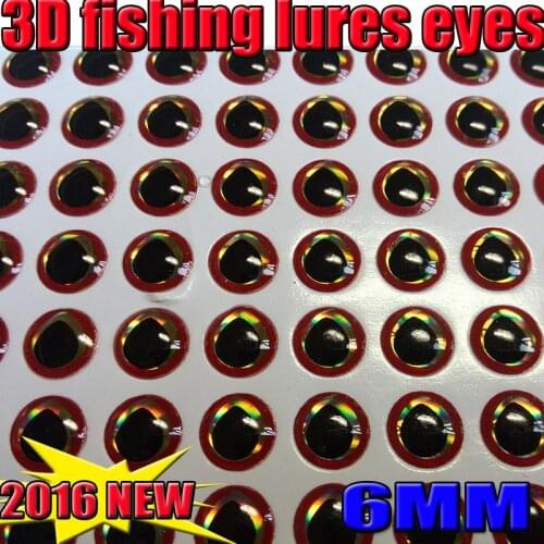 2016 hot 3d the bright color gold line eyes fishing eyes size:6MM quantity:500pcs/lot realistic eyes