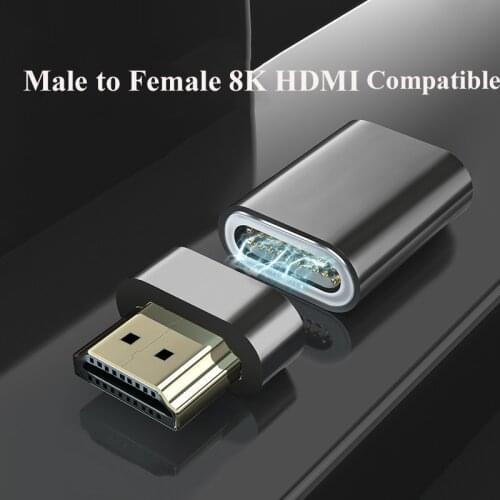 Magnetic Hdmi compatible Adapter 8K High-Definition Male To Female dhmi Converter for TV Laptop PS3 Projector Magnetic Adapter