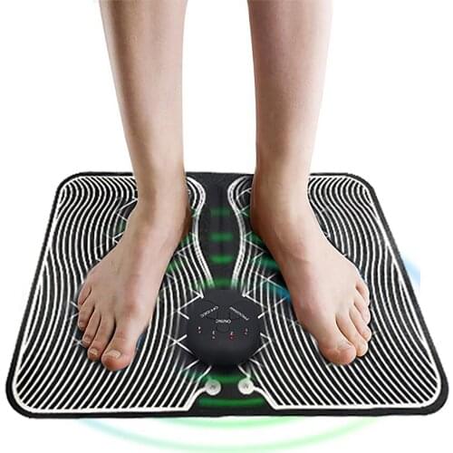 Foot Massager Mat Electric Ems Foot Massager Physiotherapy Foot Vibrator Feet Muscle Stimulator Relax Healthy Care Unisex#G4