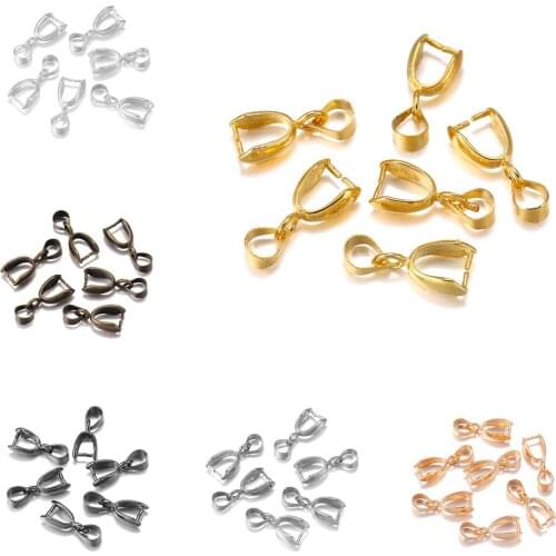 20Pcs/lot Copper Melon Seeds Buckle Bails Connectors Pendants Clasps Hook Clips Bail Beads For DIY Jewelry Making Accessories
