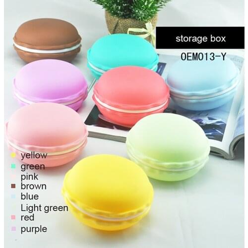 Mini Macarons Organizer Storage Box Earphone SD Card Case Carrying Pouch organizador Plastic jewelry box porta joias 10 x 7 cm