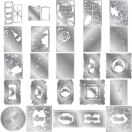 MT Lace Background Frame Metal Cutting Dies Cut Die Scrapbook Photo Album Decorative Embossing Stencils Paper Cards Making Craft