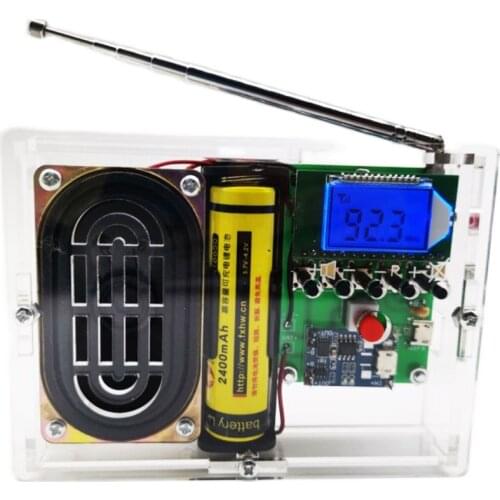 FM digital radio DIY kits with amplifier includere chargeable battery Good signal Electronic diy kit