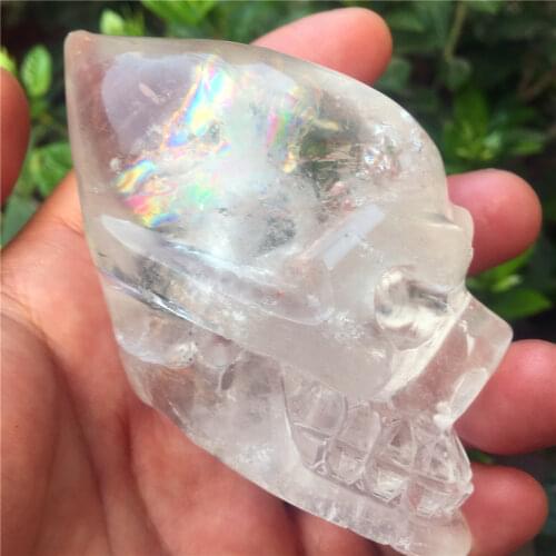 Natural quartz crystal A philosophical thinker of the wise in Buddhism Art collection academic gift Arhats statue
