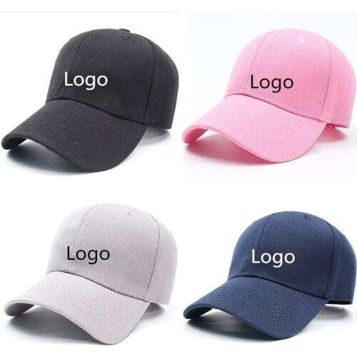 New adult casual cotton baseball caps with logo Unisex custom trucker hat Adjustable curved hat