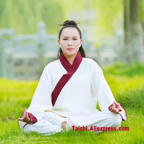 Wudang Tai chi clothing summer uniforms Hanfu linen Tai Chi uniforms Kung Fu performance clothing Wushu Clothing martial art