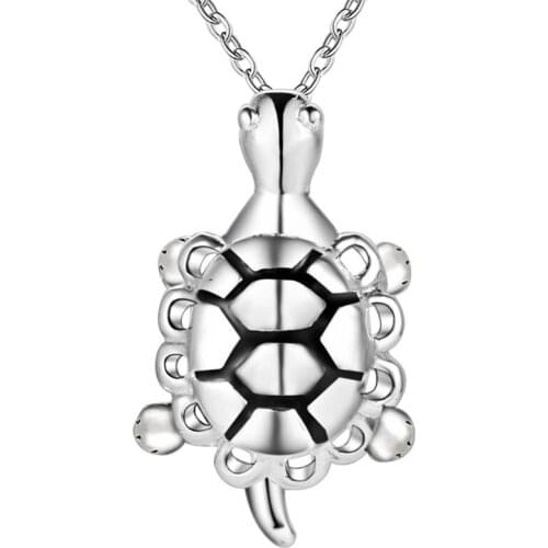 Cute turtle design Silver color pendant necklace Fashion Jewelry For Women Party Gifts drop shipping