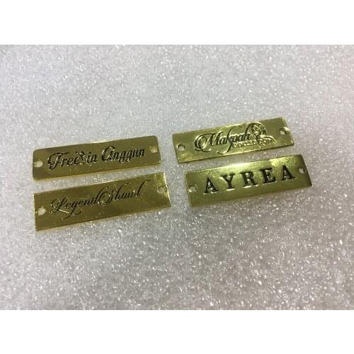 Personalize Clothes/Bag/Shoes/Jeans Accessories Customized Metal Label Zinc Alloy Tag Engraved Patch
