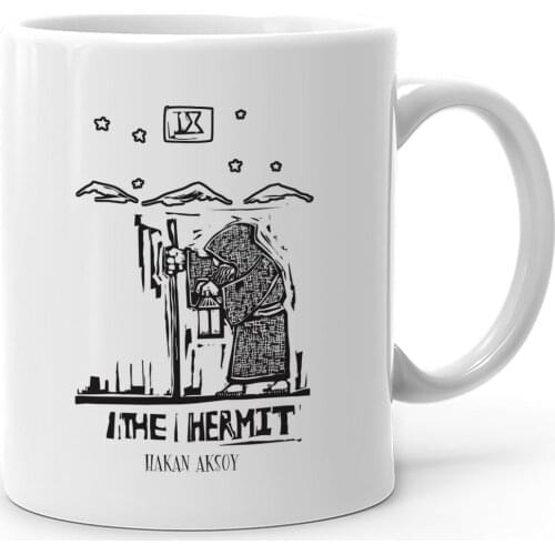 Personalized Tarot The Hermit (Mysterious Man) White Mug Cup