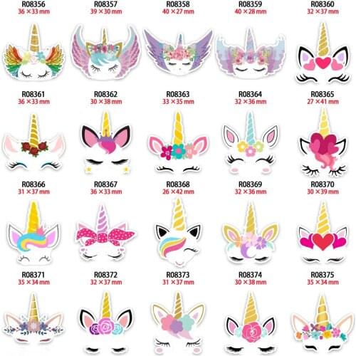 Planar Resin Flatback New Lovely Unicorn Cartoon Planar Resins for Bow Hair Decoration